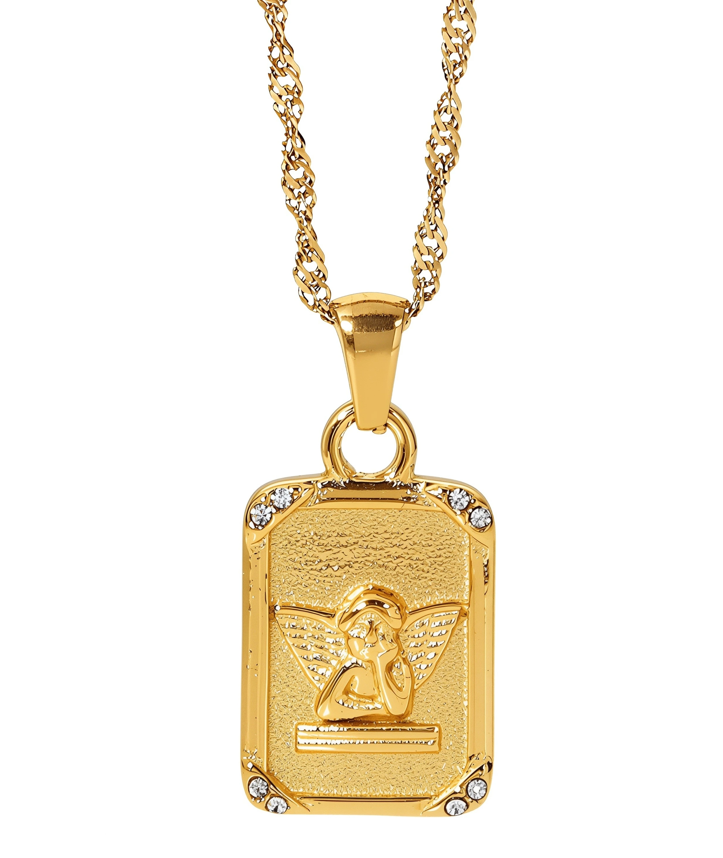 ELENYS Angel Grace – pozlacený náhrdelník 18K žluté zlato Délka: 40+5 cm / max. 45 cm