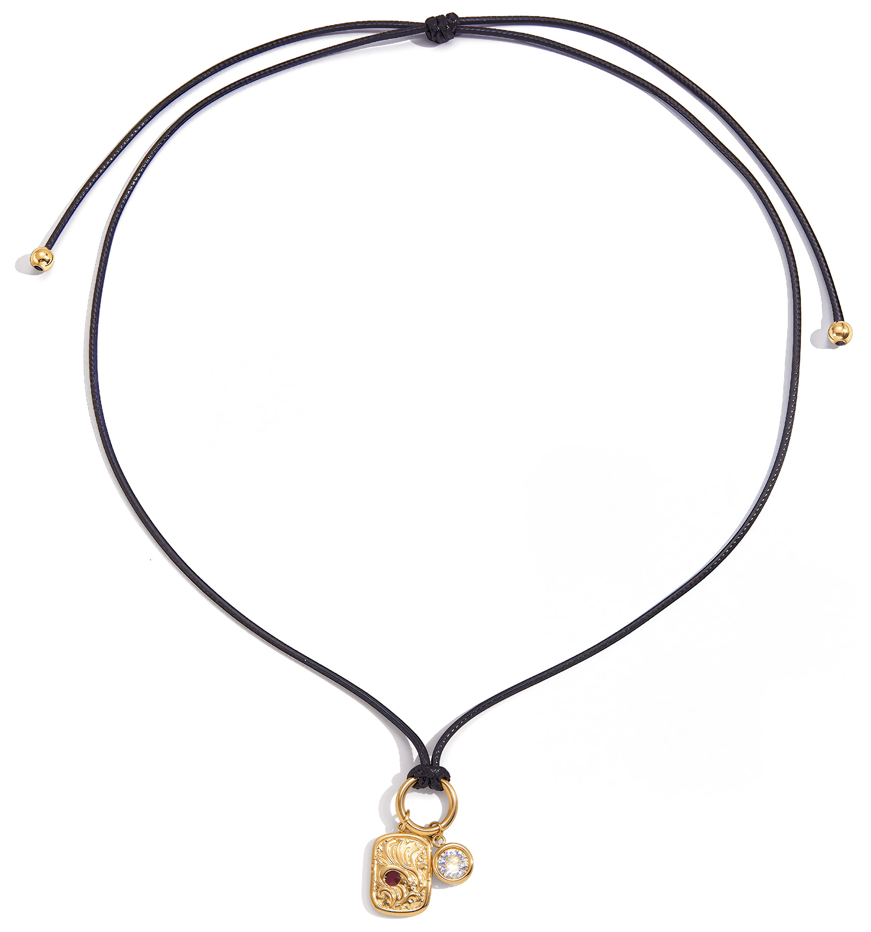 ELENYS Relic Cord – pozlacený náhrdelník 18K žluté zlato Délka: Nastavitelná / 82 cm max.