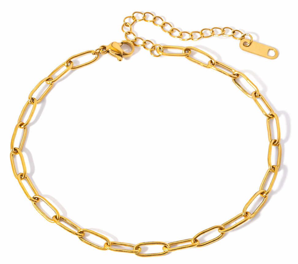 ELENYS Classic Chain – pozlacený náramek 18K žluté zlato Délka náramku: 19+6 cm / max. 25 cm