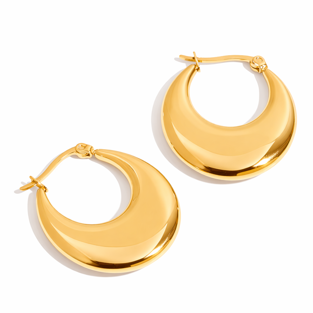 ELENYS Icona Gold – pozlacené náušnice 18K žluté zlato