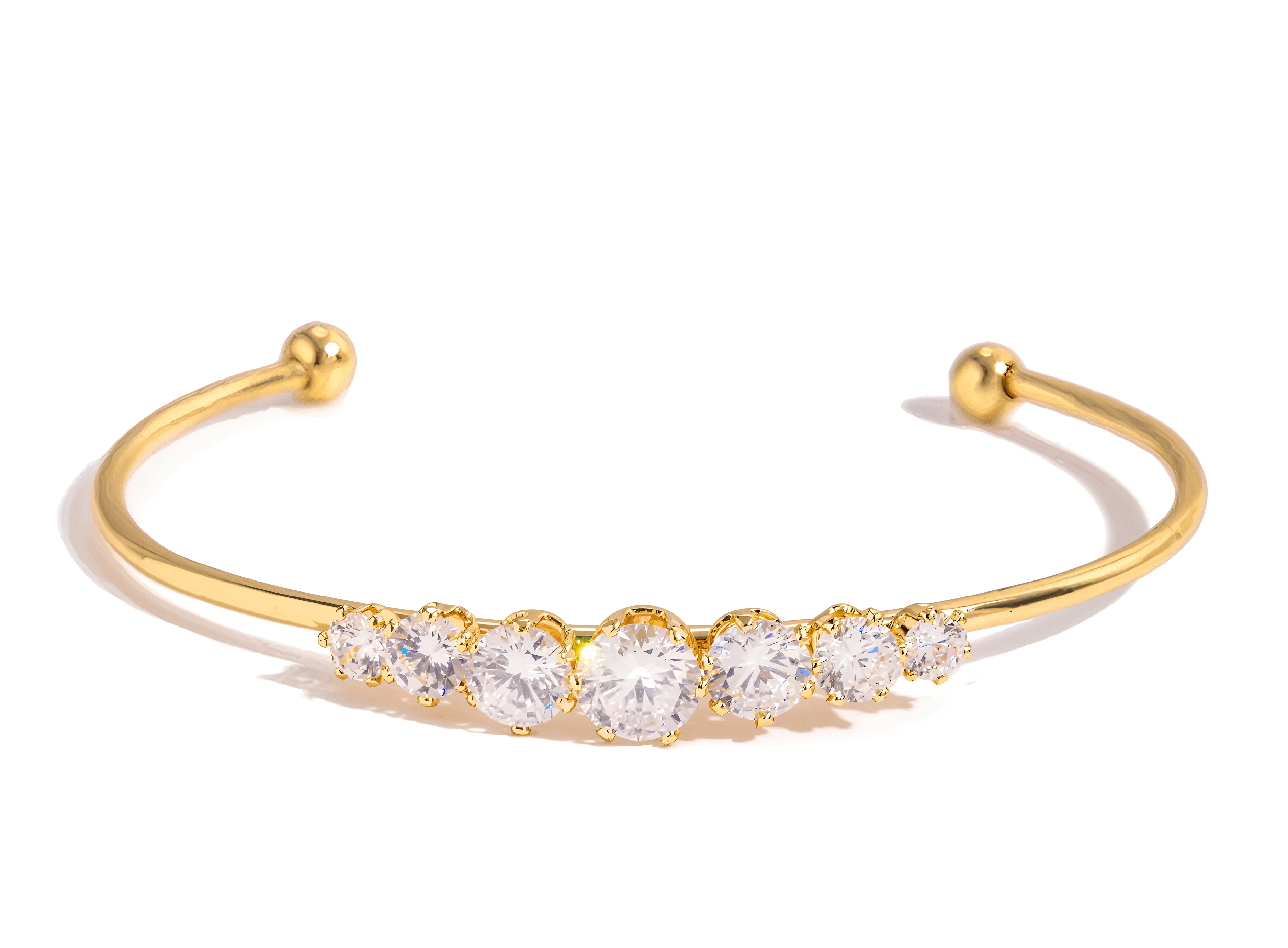 ELENYS Althea – pozlacený náramek 18K žluté zlato Délka náramku: Průměr 5,6 cm / Pro zápěstí 16-18 cm