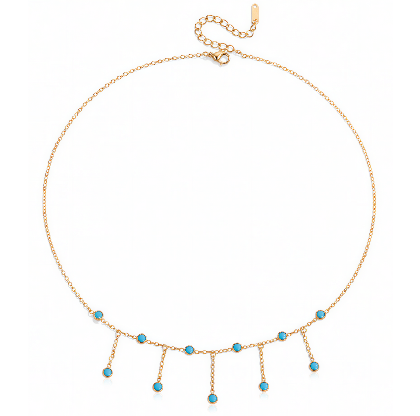 ELENYS Aqualis Drops – pozlacený náhrdelník 18K žluté zlato Délka: 42,5+5 cm / max. 47,5 cm