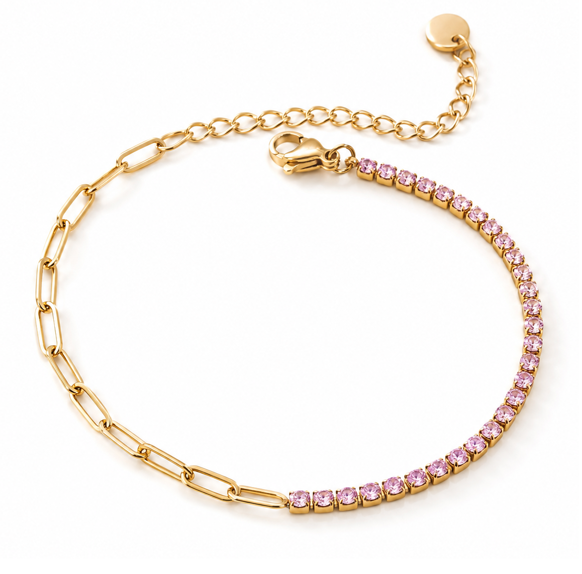 ELENYS Duette – pozlacený náramek 18K žluté zlato Délka náramku: 17+5 cm / max. 22 cm