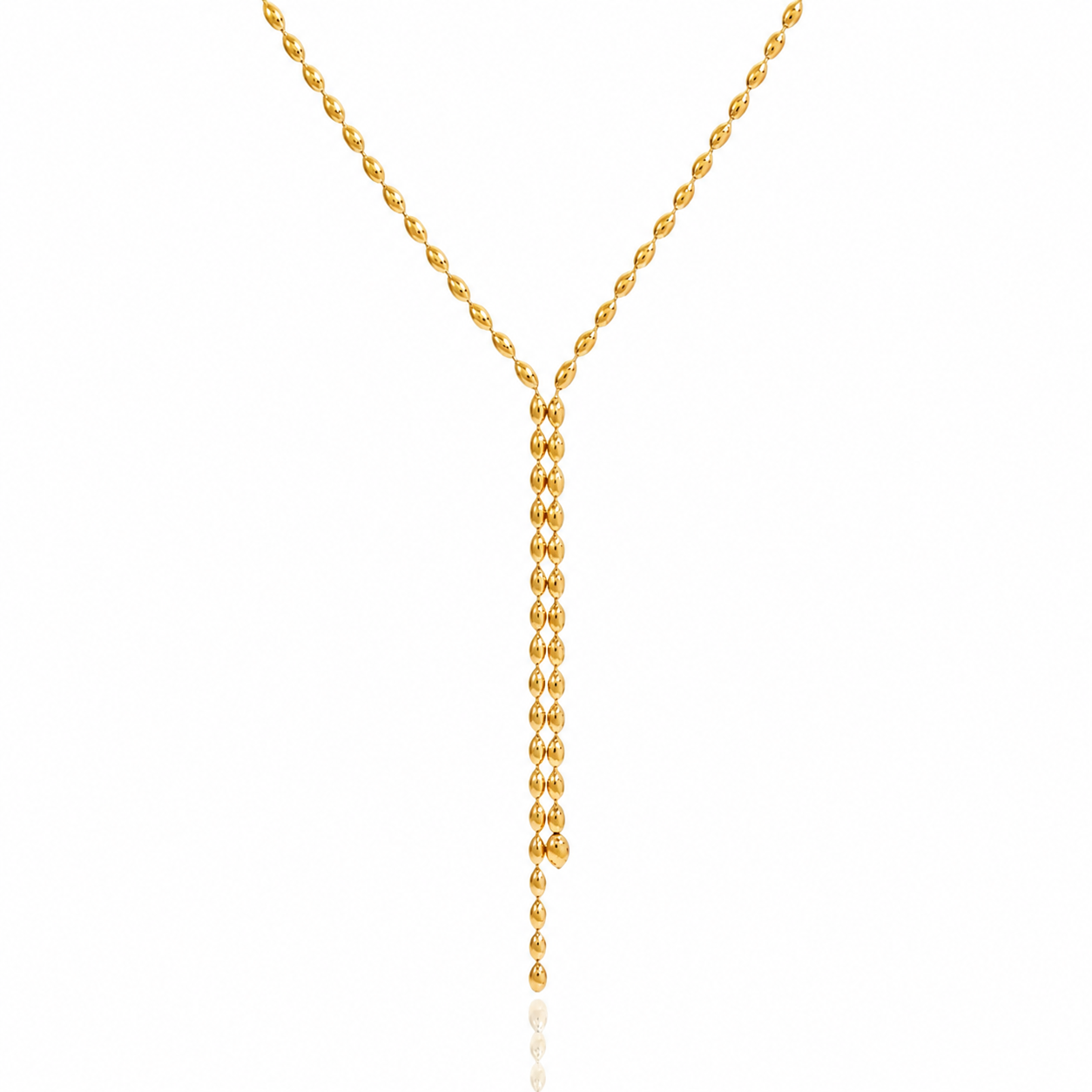 ELENYS Sway – pozlacený náhrdelník 18K žluté zlato Délka: 44+5 cm / max. 49 cm