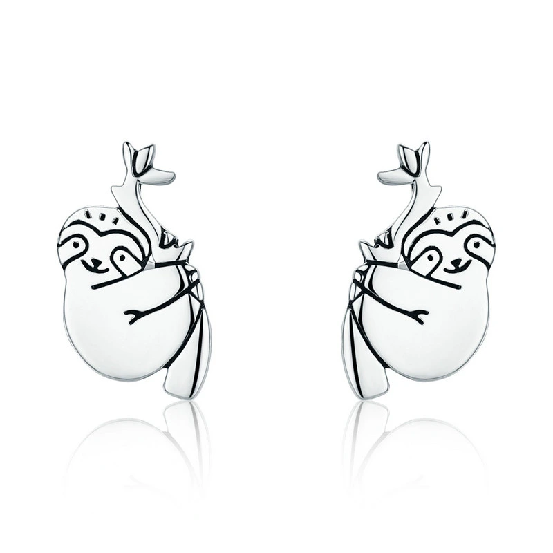 Elenys stříbrné náušnice Lenochod