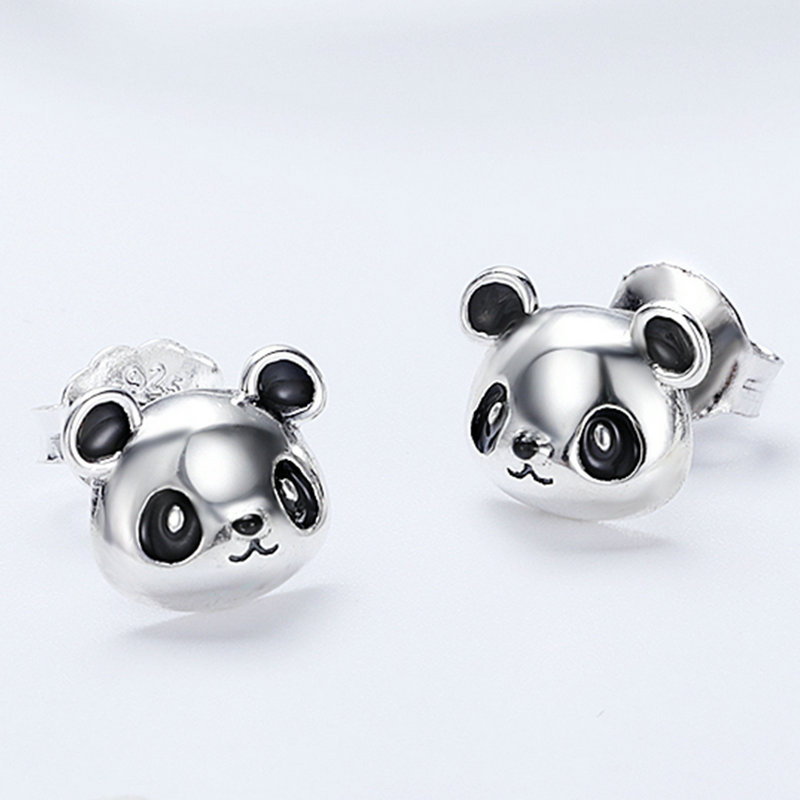 Elenys stříbrné náušnice Roztomilý panda (obrázek 3)