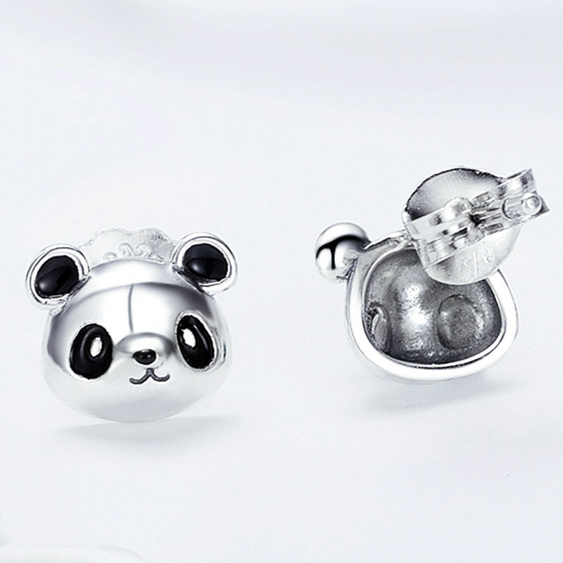 Elenys stříbrné náušnice Roztomilý panda (obrázek 4)
