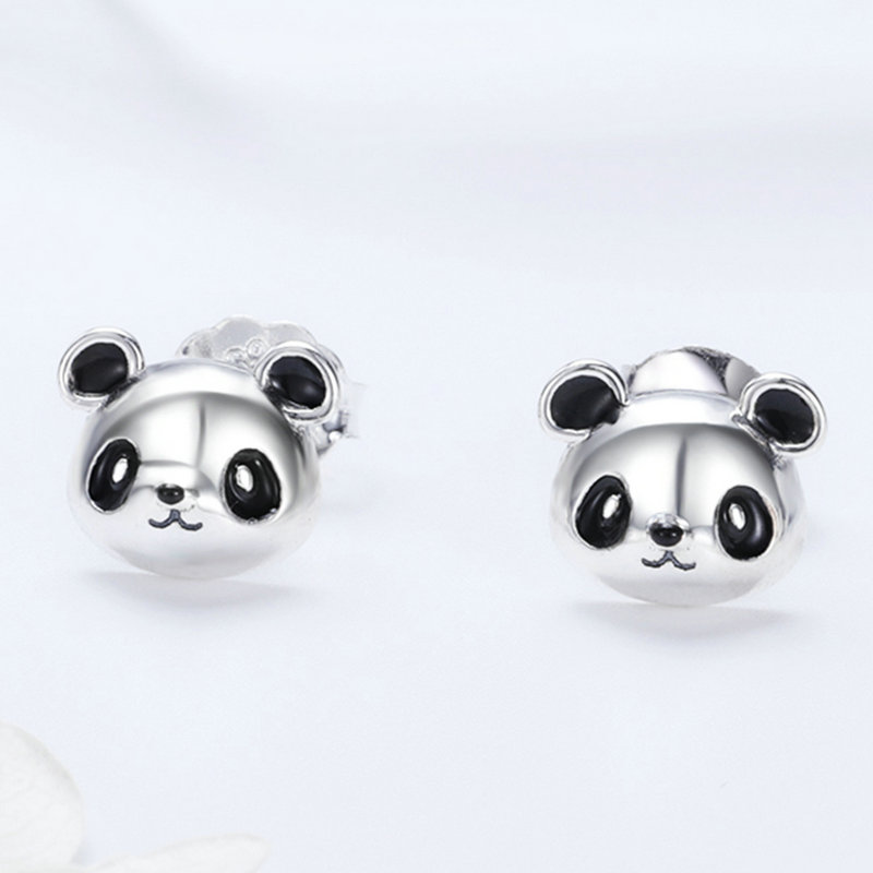 Elenys stříbrné náušnice Roztomilý panda (obrázek 2)