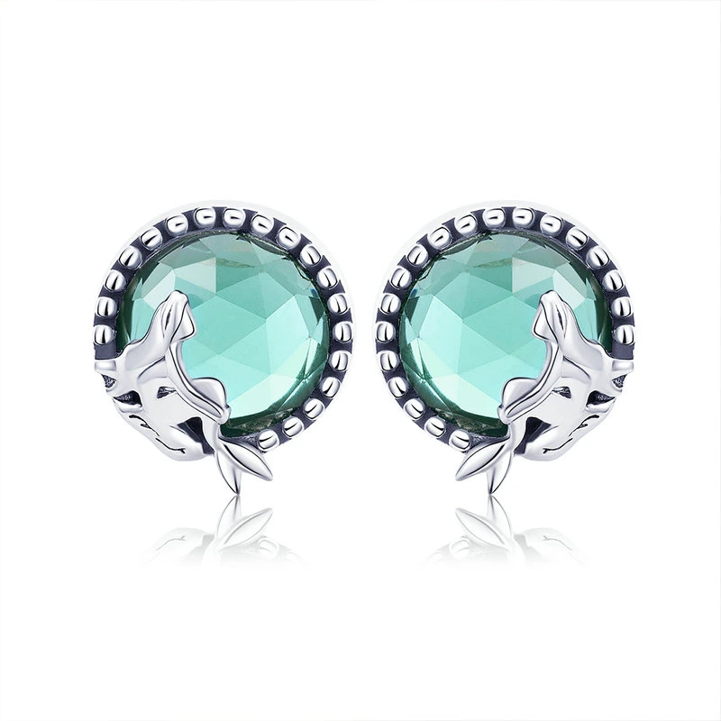 Elenys stříbrné náušnice Mořská víla