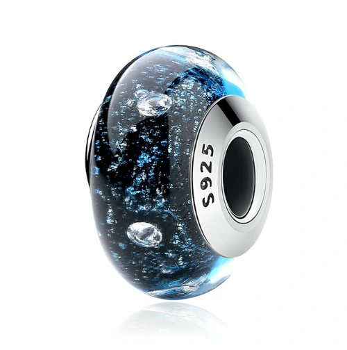 Elenys stříbrný přívěsek Oceánské sklo Murano