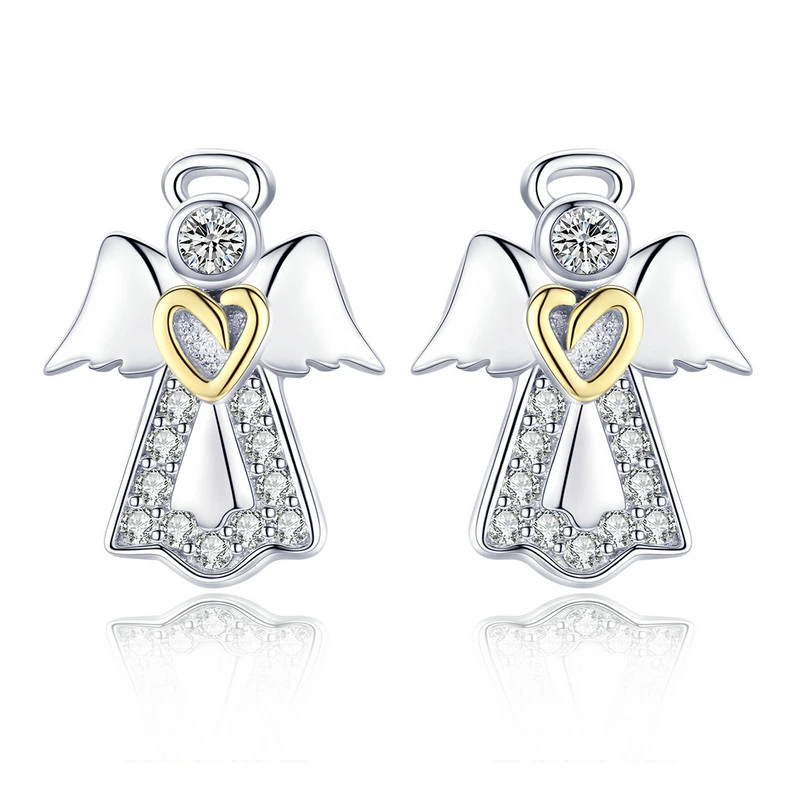 Elenys stříbrné náušnice Anděl strážný