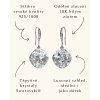 Elenys stříbrné náušnice pozlacené 18k bílým zlatem Swarovski®