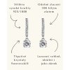 Elenys stříbrné náušnice pozlacené 18k bílým zlatem Swarovski®