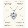 Elenys pozlacený náhrdelník Srdce s krystaly Swarovski® 18K bílé zlato
