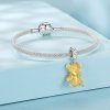 stříbrný visací přívěsek medvídek charms SCC2754 YE(2)