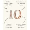 Elenys pozlacené náušnice s krystaly Swarovski® 18K růžové zlato