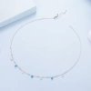 Elenys stříbrný pozlacený choker náhrdelník se zirkony 18K bílé zlato