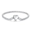 Elenys stříbrný jemný náramek se srdíčkem
