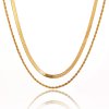 ELENYS Duo  pozlacený náhrdelník 18K žluté zlato