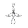 Elenys stříbrný rhodiovaný náhrdelník Anděl strážný