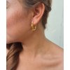 ELENYS Bold Dome Hoops – pozlacené náušnice 18K žluté zlato