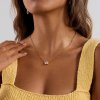 ELENYS Duo Stone – pozlacený náhrdelník 18K žluté zlato