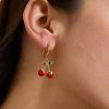 ELENYS Sweet Cherry  pozlacené náušnice 18K žluté zlato