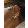 ELENYS Bee Sparkly – pozlacené náušnice 18K žluté zlato