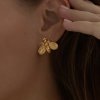 ELENYS Bee Honey  pozlacené náušnice 18K žluté zlato
