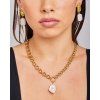 ELENYS Pearl Drop Chain  pozlacený náhrdelník 18K žluté zlato