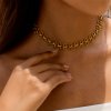 ELENYS Aurelia Loop  pozlacený choker 18K žluté zlato