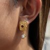 ELENYS Relic Drop  pozlacené náušnice 18K žluté zlato