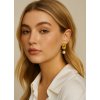 ELENYS Relic Drop – pozlacené náušnice 18K žluté zlato