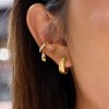 ELENYS Lumia – pozlacená ear cuff náušnice 18K žluté zlato
