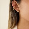 ELENYS Lumia – pozlacená ear cuff náušnice 18K žluté zlato