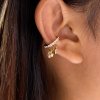 ELENYS Lumia – pozlacená ear cuff náušnice 18K žluté zlato