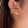 ELENYS Lumia – pozlacená ear cuff náušnice 18K žluté zlato