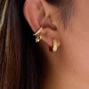 ELENYS Lumia – pozlacená ear cuff náušnice 18K žluté zlato