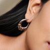 ELENYS Essence Hoops Dual  pozlacené náušnice 18K žluté zlato