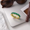 ELENYS Radiant Emerald  pozlacený prsten 18K žluté zlato