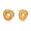 ELENYS Golden Knot  pozlacené náušnice 18K žluté zlato
