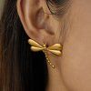 ELENYS Golden Dragonfly  pozlacené náušnice 18K žluté zlato