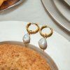 ELENYS Pearl Drop  pozlacené náušnice 18K žluté zlato