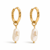 ELENYS Pearl Drop  pozlacené náušnice 18K žluté zlato