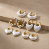 ELENYS Glossy Flow  pozlacené náušnice 18K žluté zlato