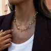 ELENYS Pearl Link  pozlacený náhrdelník 18K žluté zlato