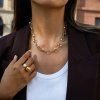 ELENYS Pearl Link  pozlacený náhrdelník 18K žluté zlato