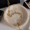 ELENYS Pearl Link  pozlacený náhrdelník 18K žluté zlato
