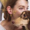 ELENYS Lucky Meow  pozlacený náhrdelník 18K žluté zlato