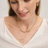 ELENYS Lucky Meow  pozlacený náhrdelník 18K žluté zlato